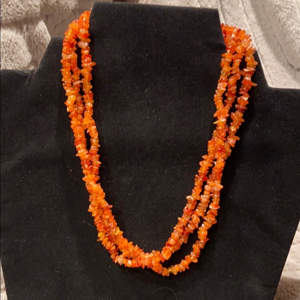 Sale! NWT Cognac colored bead necklace